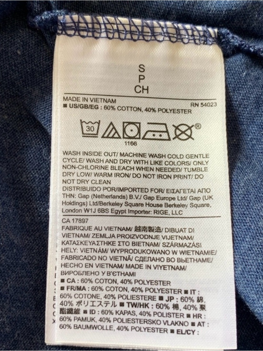 Banana Republic Factory Men's Heathered Blue V-Neck Tee Sz Small - Picture 6 of 6